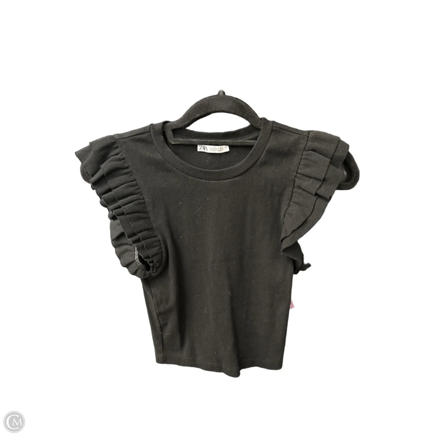 Top Sleeveless By Zara In Black, Size: S