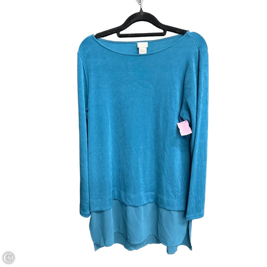 Top Long Sleeve By Chicos In Teal, Size: S