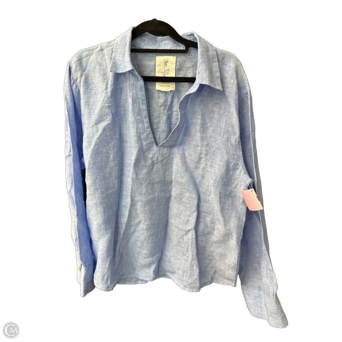 Top Long Sleeve By Calypso St Barth In Blue, Size: S
