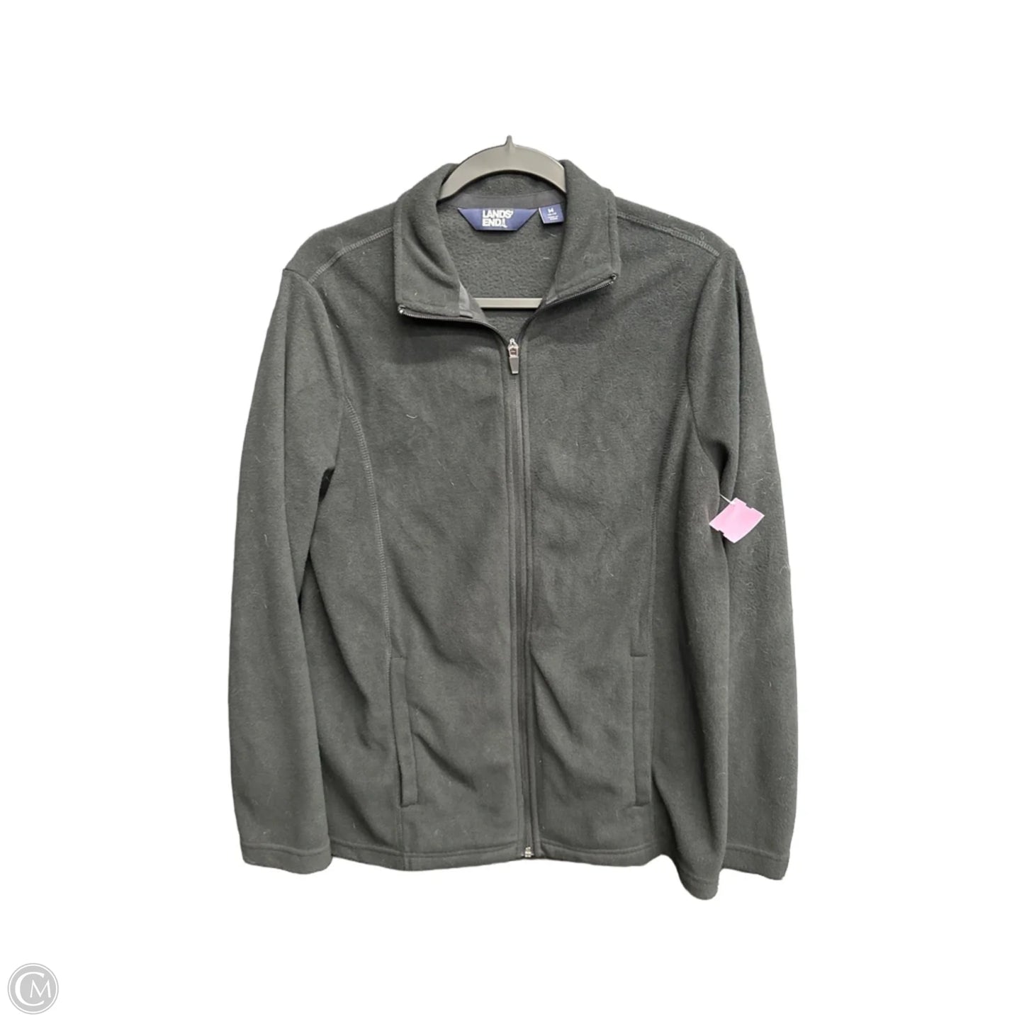 Jacket Fleece By Lands End In Black, Size: M