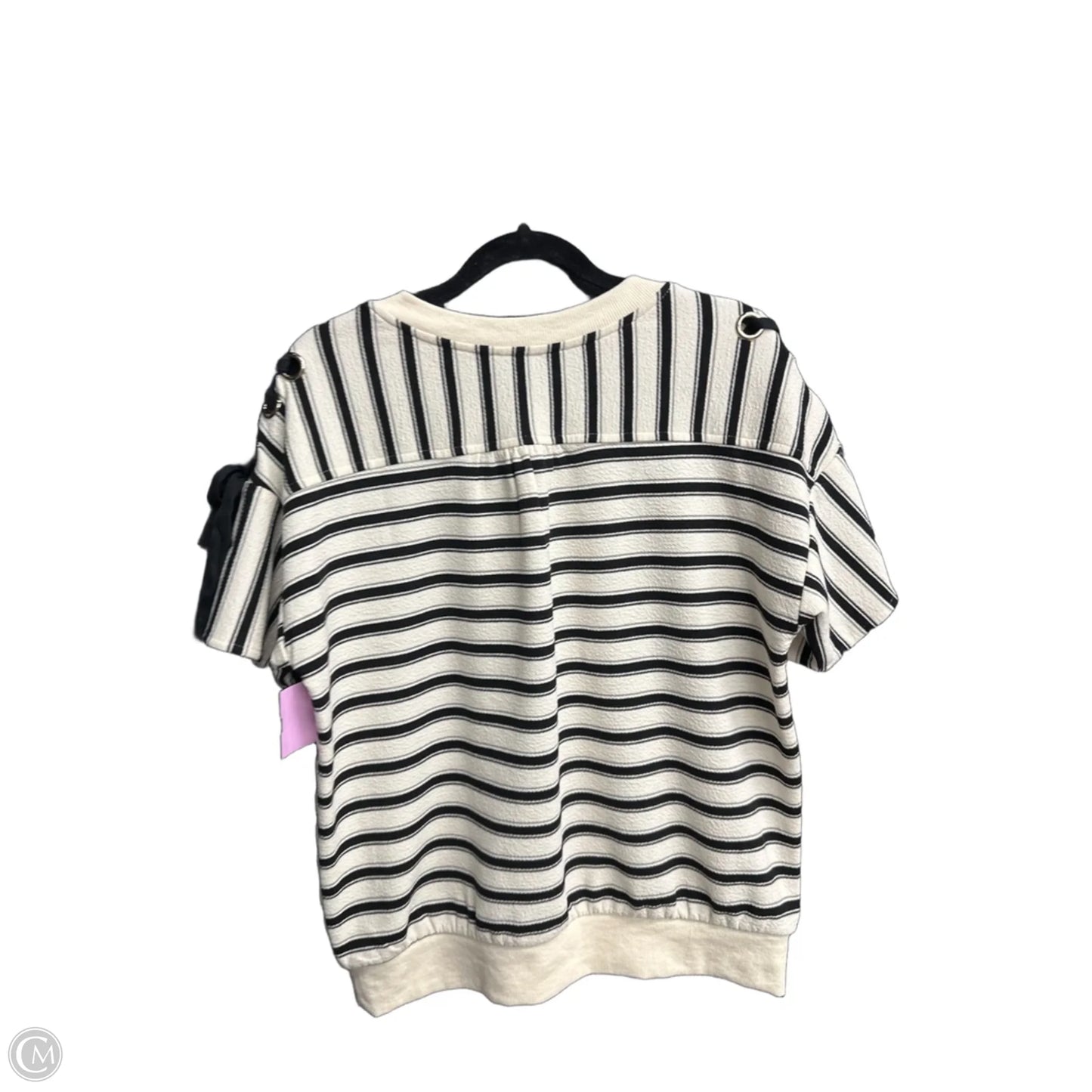 Top Short Sleeve By Voy In Striped Pattern, Size: M
