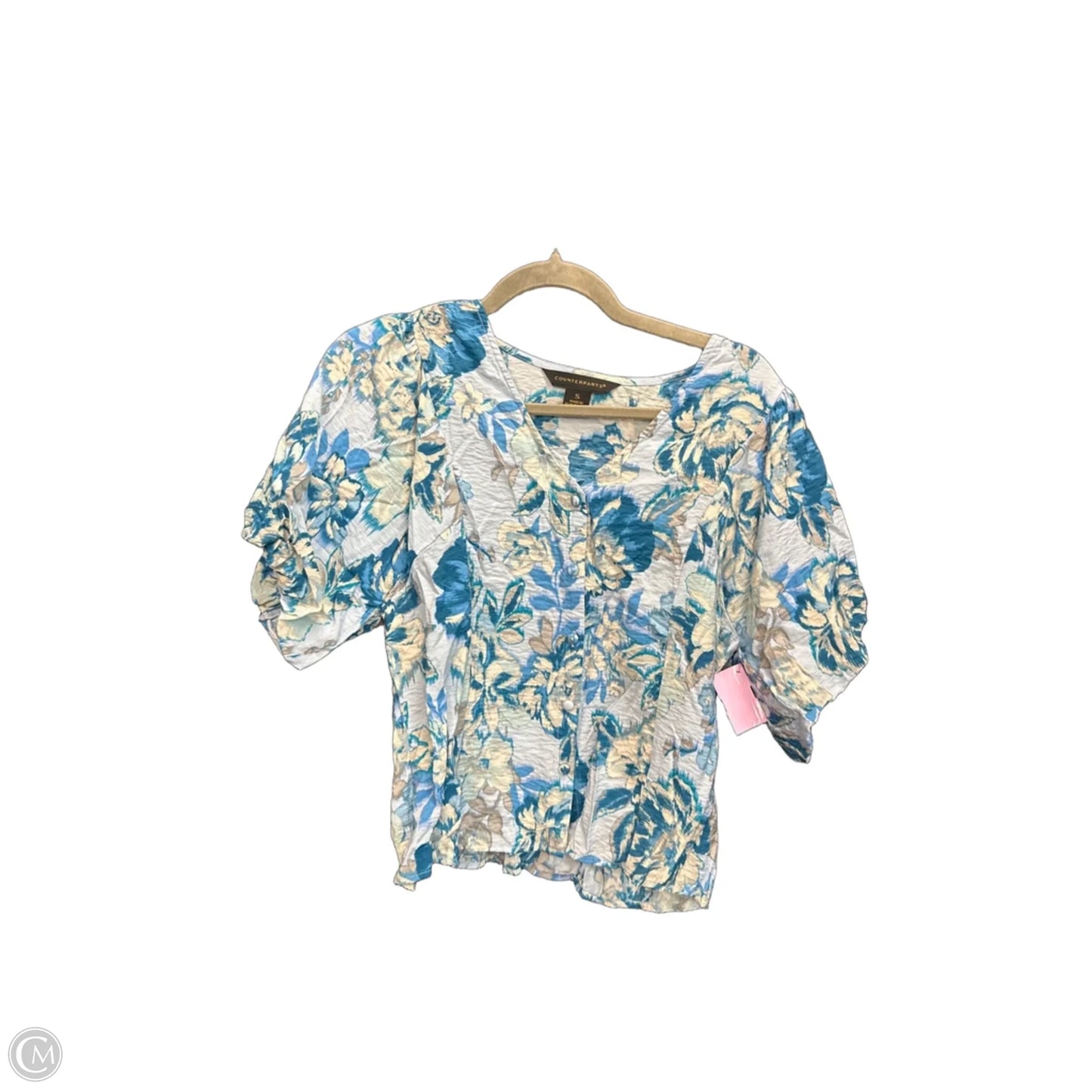 Top Short Sleeve By Counterparts In Blue, Size: S