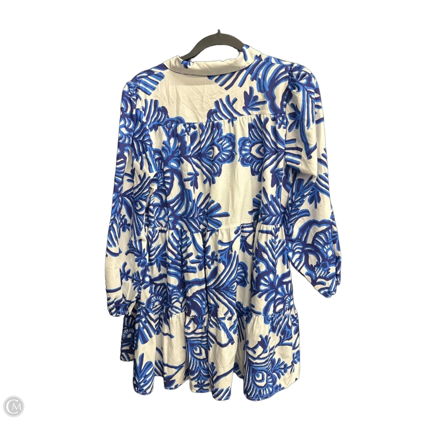 Dress Casual Midi By Clothes Mentor In Blue & White, Size: Xs