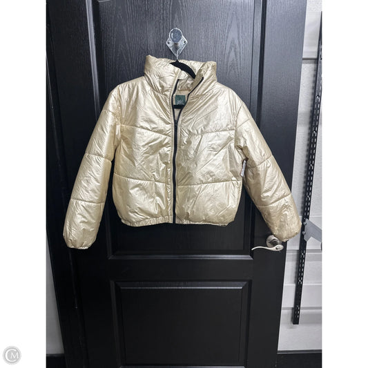 Jacket Puffer & Quilted By Wild Fable In Gold, Size: S