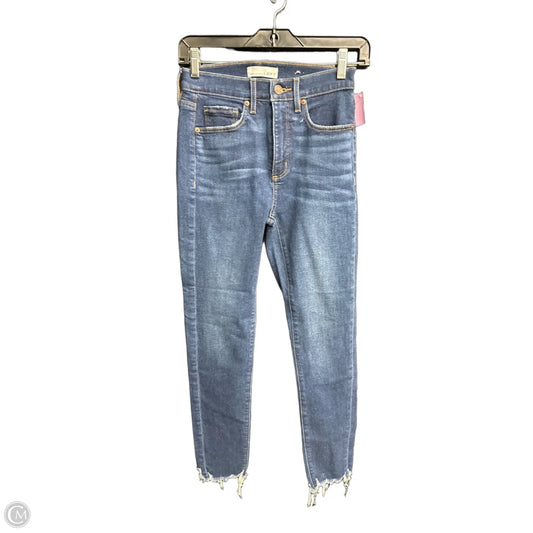 Jeans Skinny By Loft In Blue Denim, Size: 0p