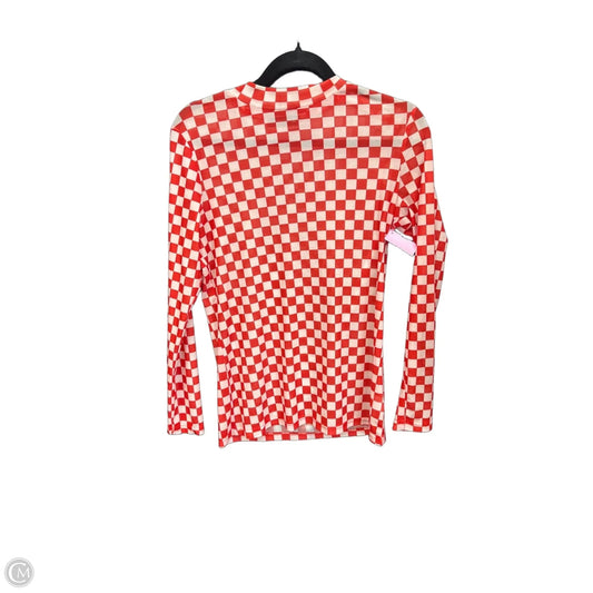 Top Long Sleeve By Clothes Mentor In Red & White, Size: S