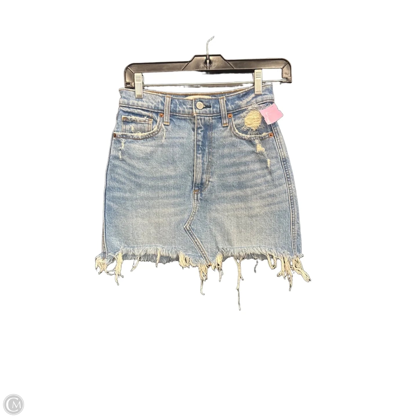 Skirt Mini & Short By Abercrombie And Fitch In Blue Denim, Size: 0