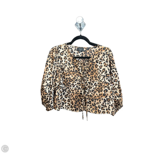 Top 3/4 Sleeve By Vici In Leopard Print, Size: S