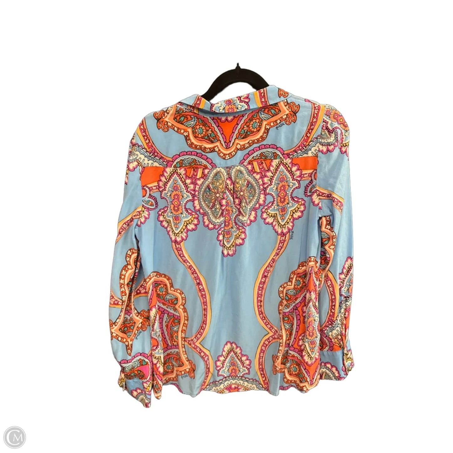 Top Long Sleeve By Hale Bob In Paisley Print, Size: L