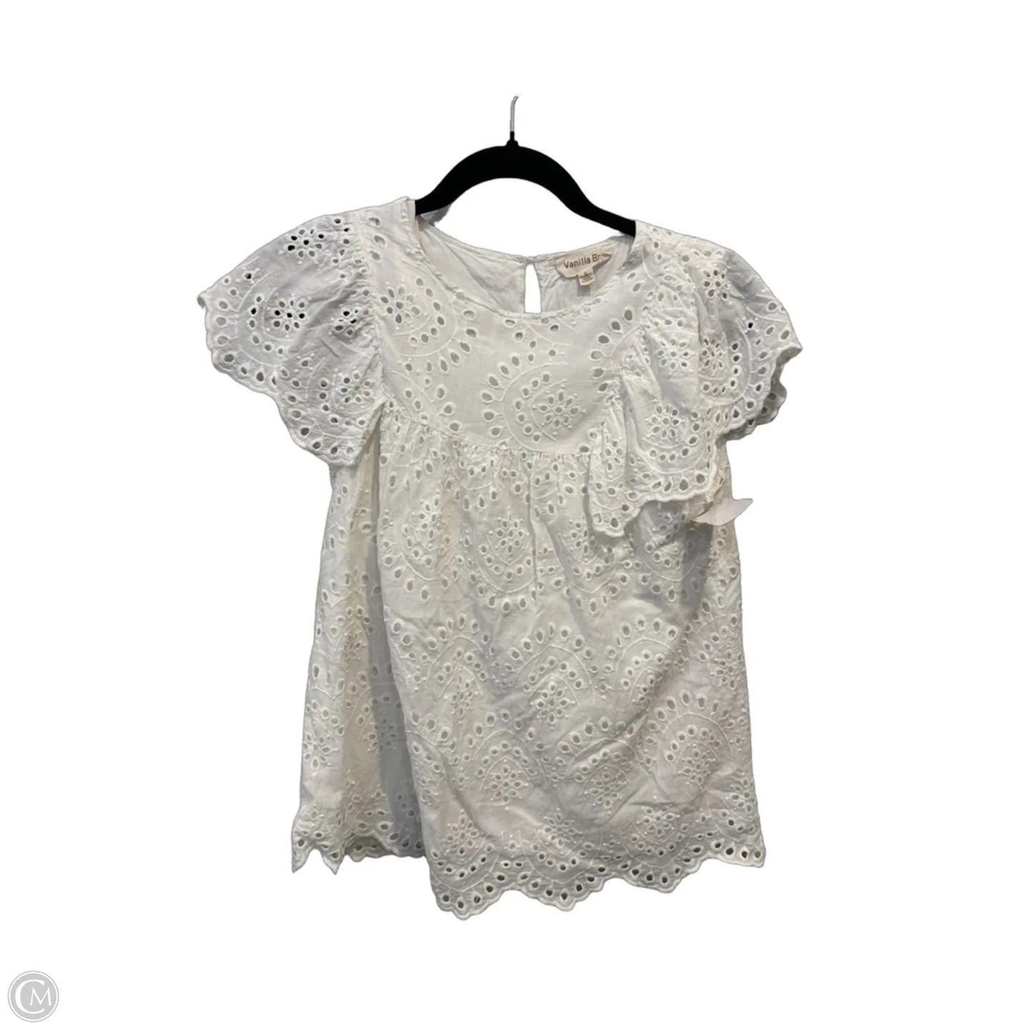 Top Short Sleeve By Vanilla Bay In White, Size: S