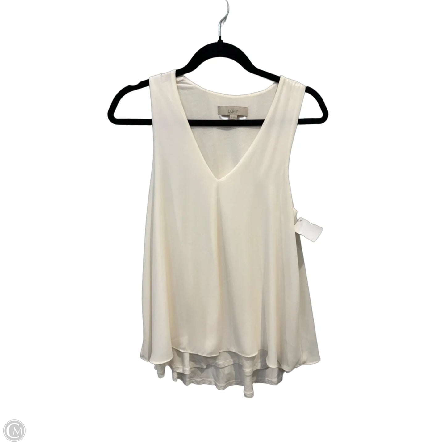 Top Sleeveless By Loft In Cream, Size: S