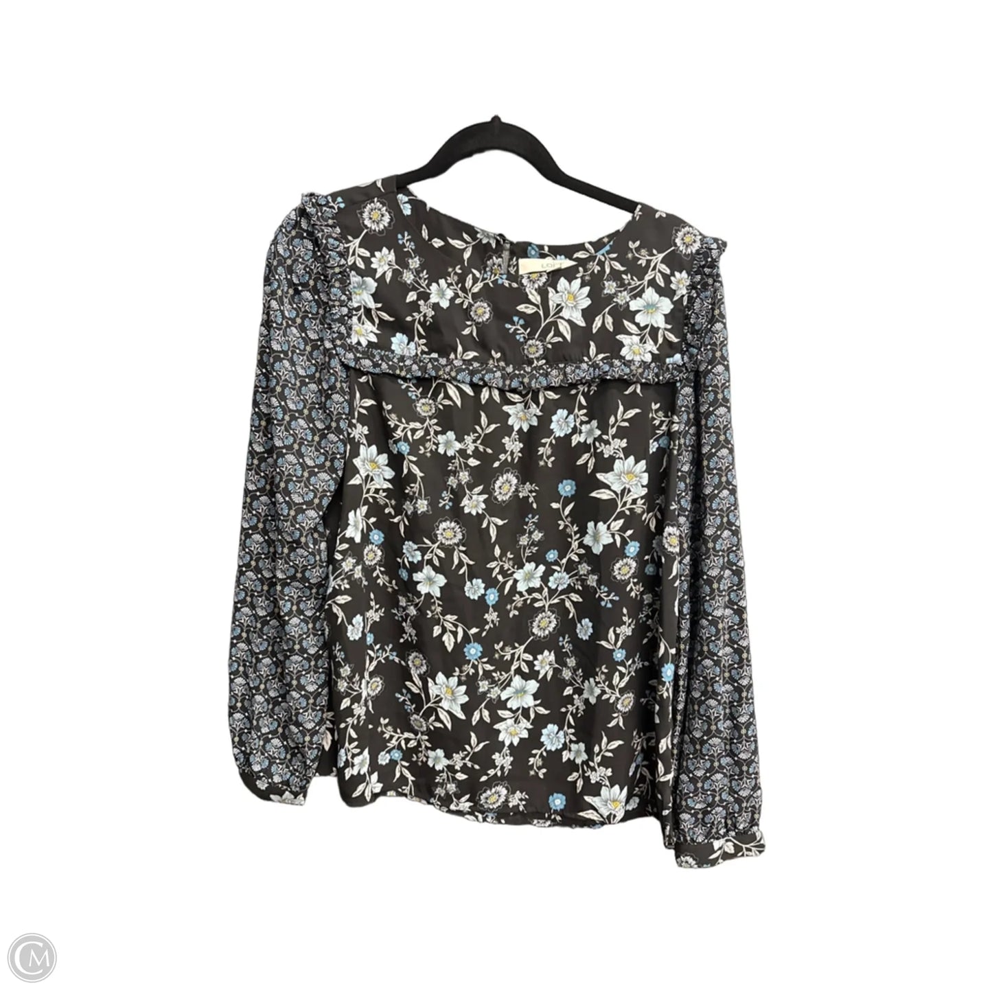 Top Long Sleeve By Loft In Floral Print, Size: M
