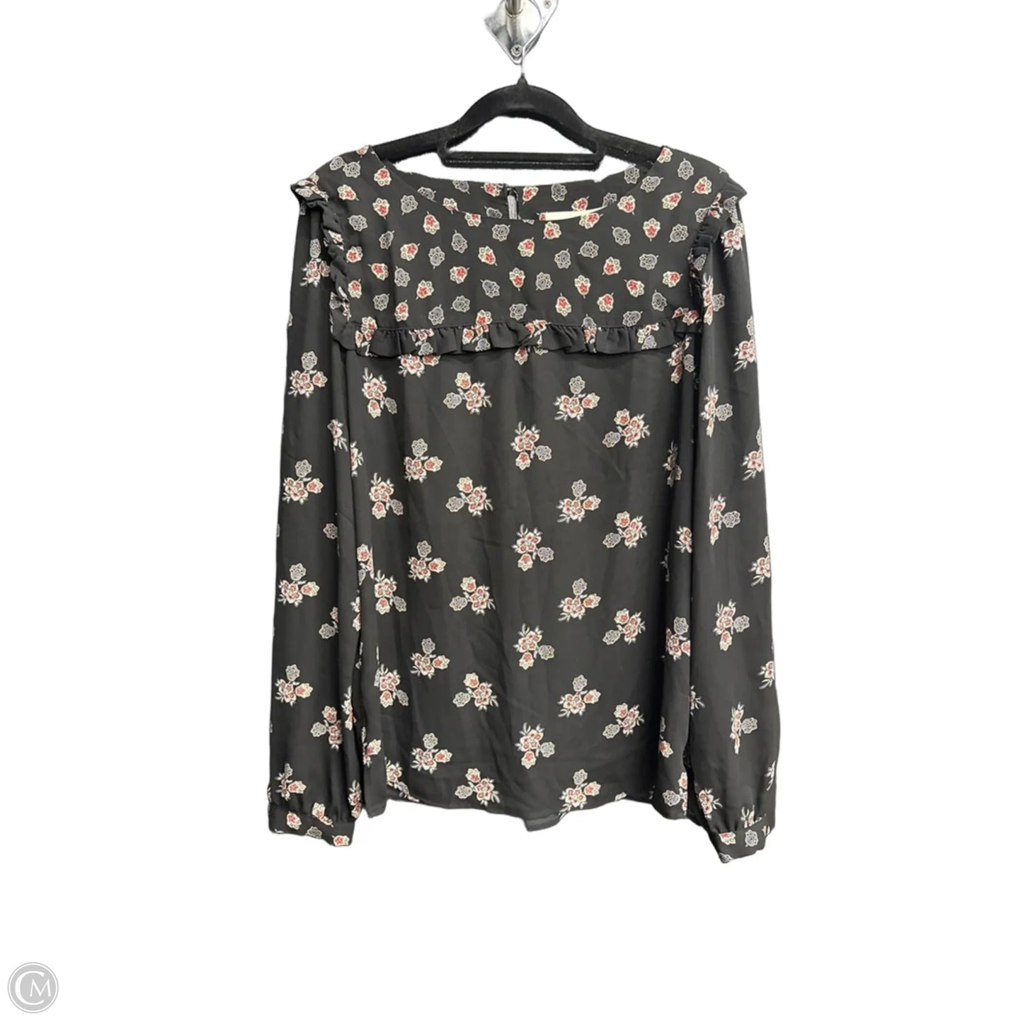 Top Long Sleeve By Loft In Floral Print, Size: M