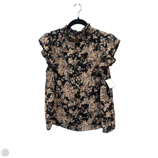 Top Sleeveless By Voy In Black & Tan, Size: S
