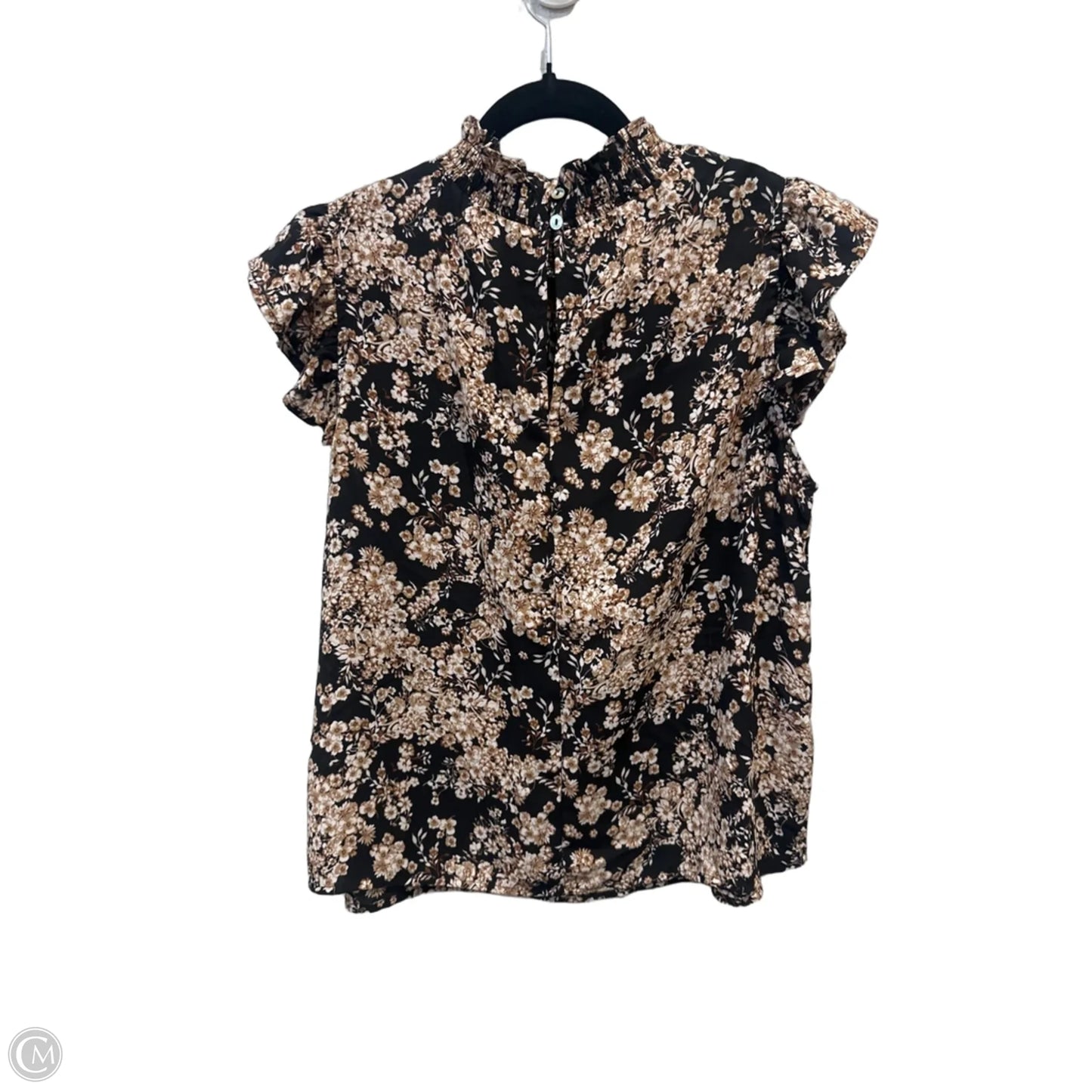 Top Sleeveless By Voy In Black & Tan, Size: S