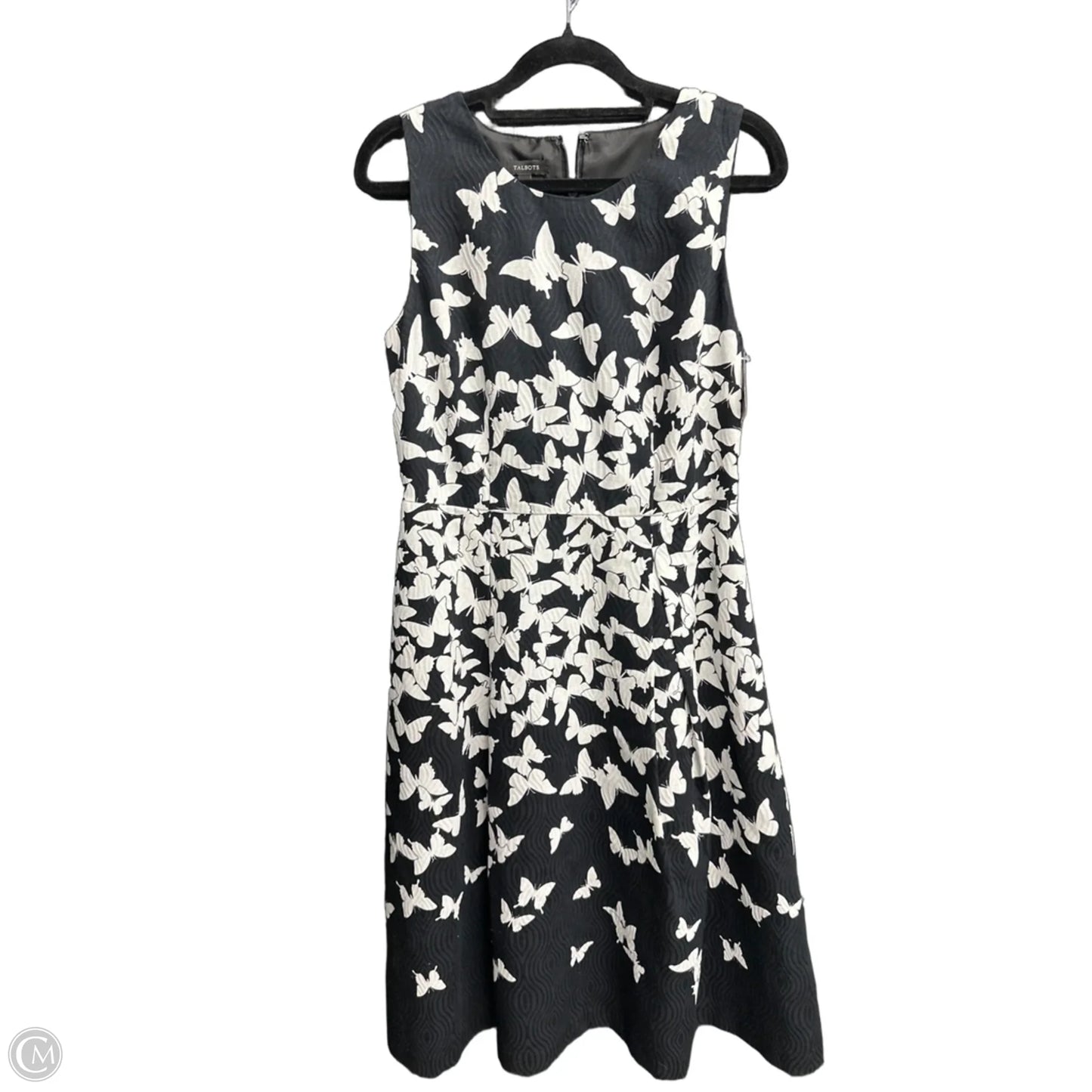 Dress Casual Midi By Talbots In Black & White, Size: Xs
