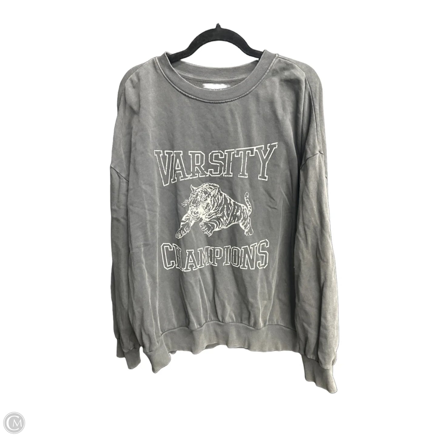 Sweatshirt Collar By Z Supply In Grey, Size: L