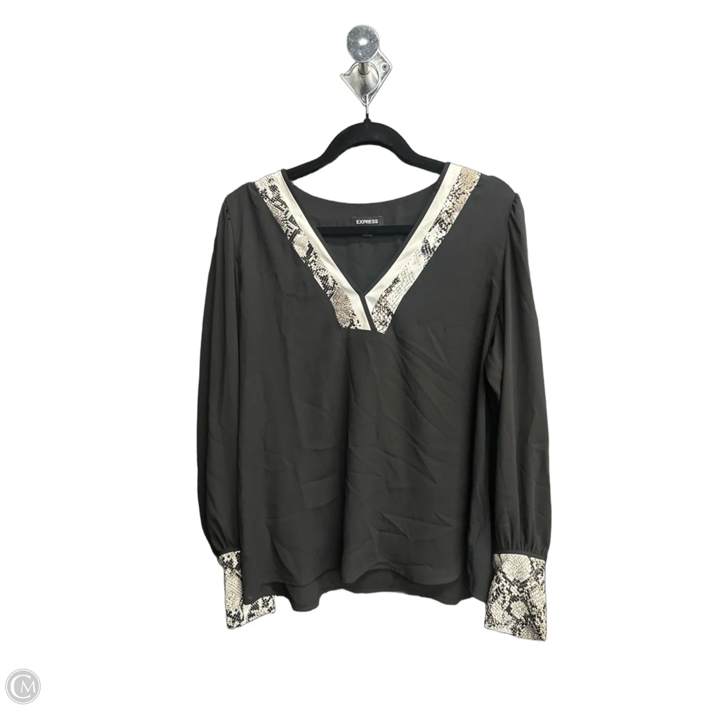 Top Long Sleeve By Express In Black, Size: L