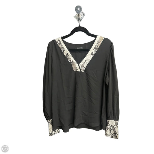 Top Long Sleeve By Express In Black, Size: L
