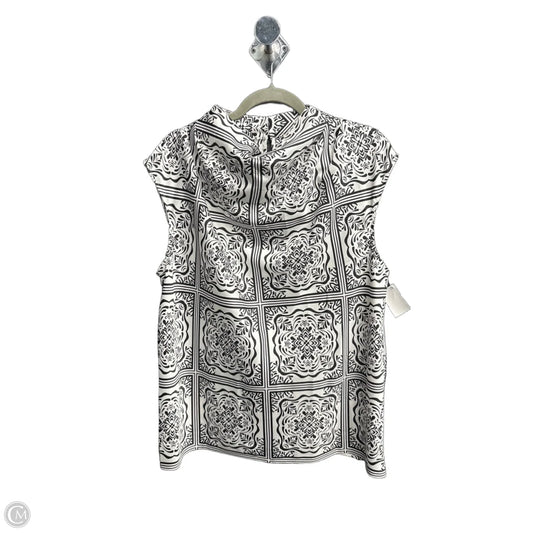 Top Sleeveless By Loft In Black & White, Size: Xl