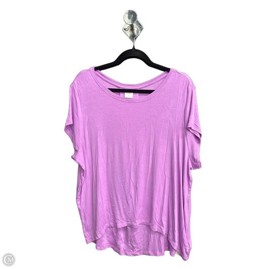 Top Short Sleeve By Athleta In Purple, Size: L