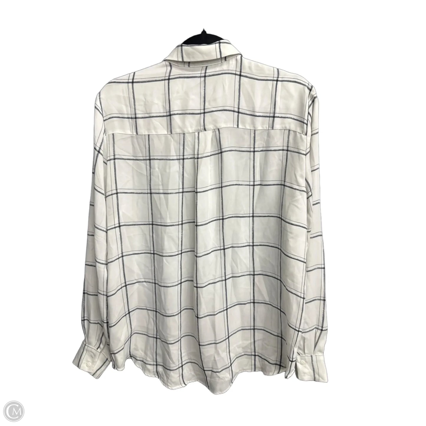 Top Long Sleeve By H&m In Black & White, Size: M