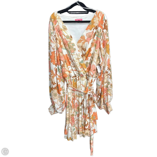 Dress Casual Short By Flying Tomato In Floral Print, Size: 3x