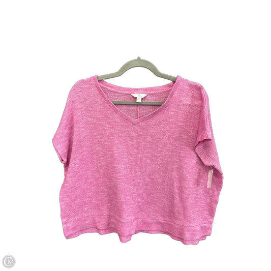 Top Short Sleeve By Time And Tru In Pink, Size: M