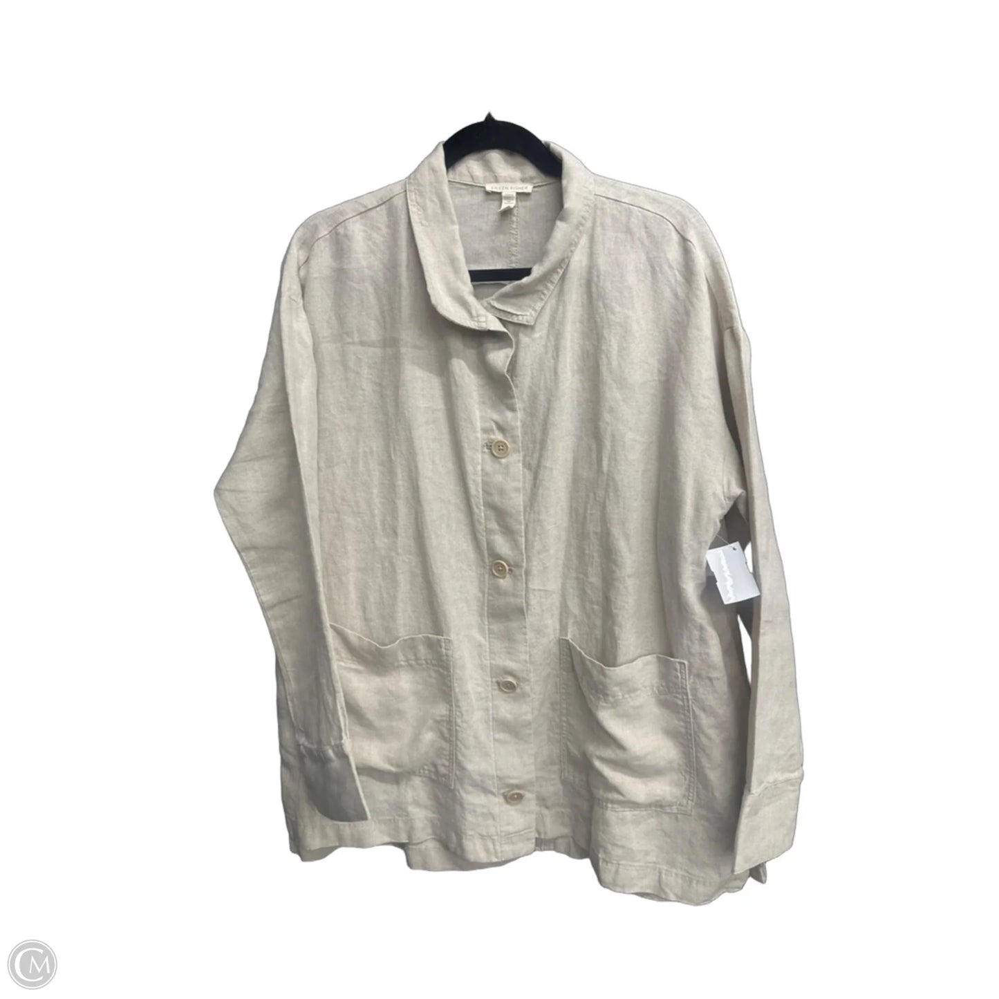 Tunic Long Sleeve By Eileen Fisher In Beige, Size: S