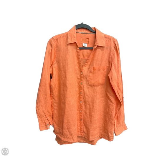 Top Long Sleeve By Sigrid Olsen In Coral, Size: S