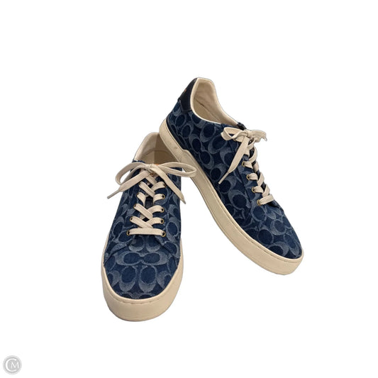 Shoes Designer By Coach In Blue Denim, Size: 11.5