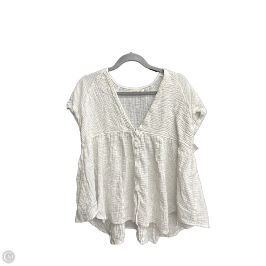 Top Short Sleeve By Mustard Seed In White, Size: S