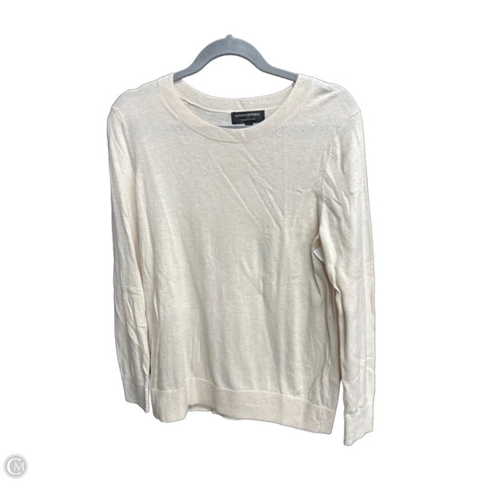Top Long Sleeve By Banana Republic In Cream, Size: L