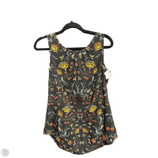 Top Sleeveless By Cabi In Floral Print, Size: S