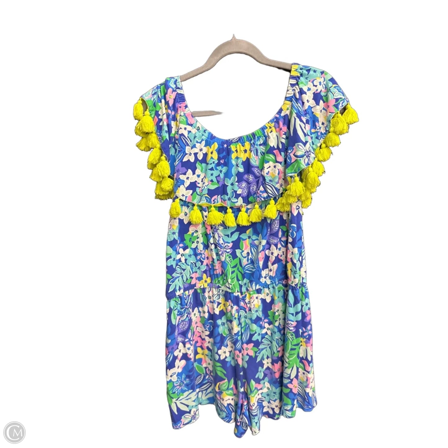 Romper Designer By Lilly Pulitzer In Floral Print, Size: L