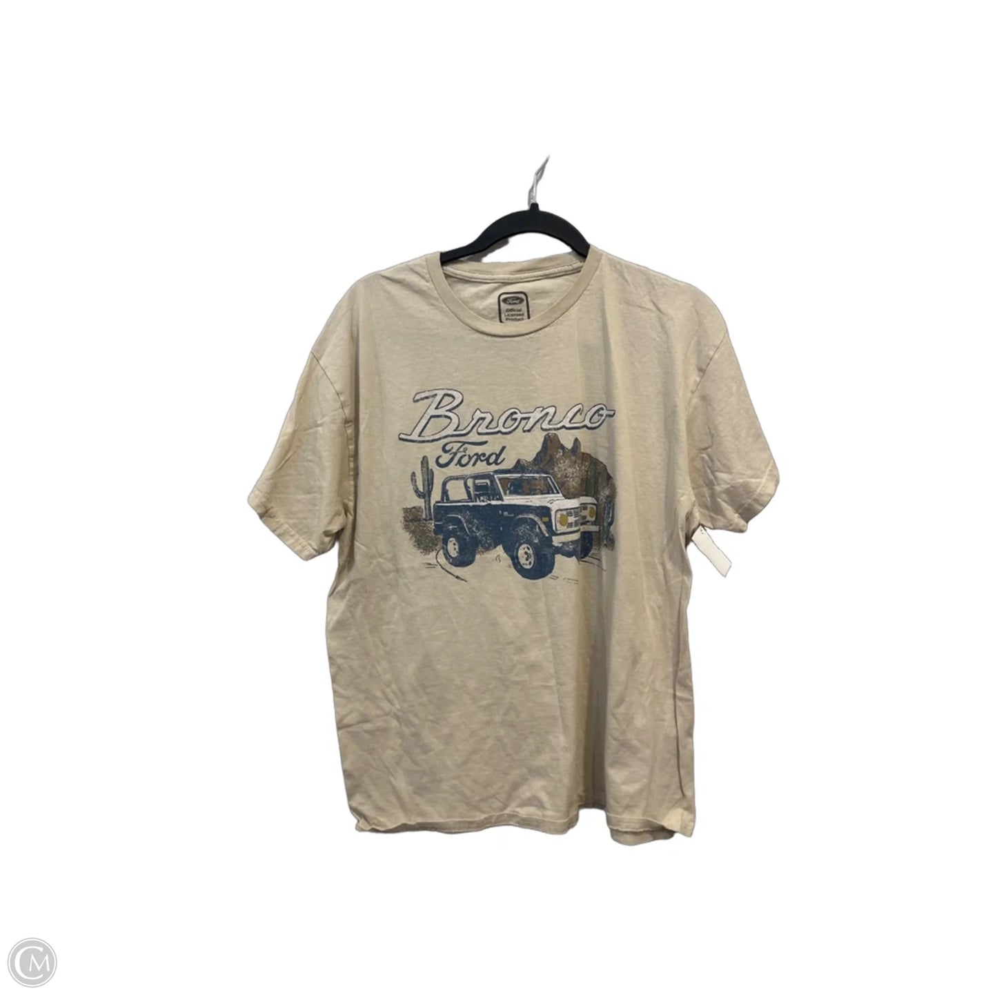 Top Short Sleeve By Clothes Mentor In Cream, Size: L