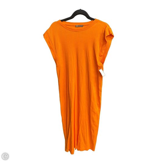 Dress Casual Maxi By Zara In Orange, Size: S