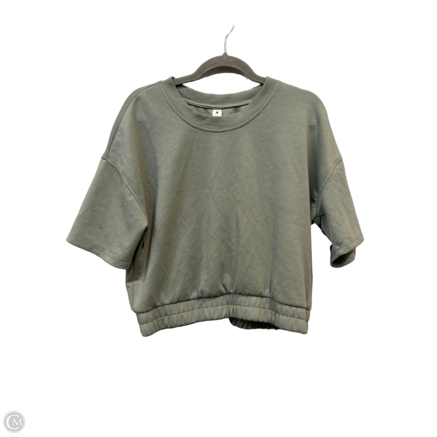 Top Short Sleeve By Yogalicious In Green, Size: L