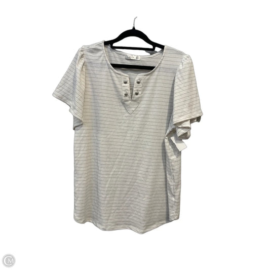Top Short Sleeve By 89th And Madison In Striped Pattern, Size: L