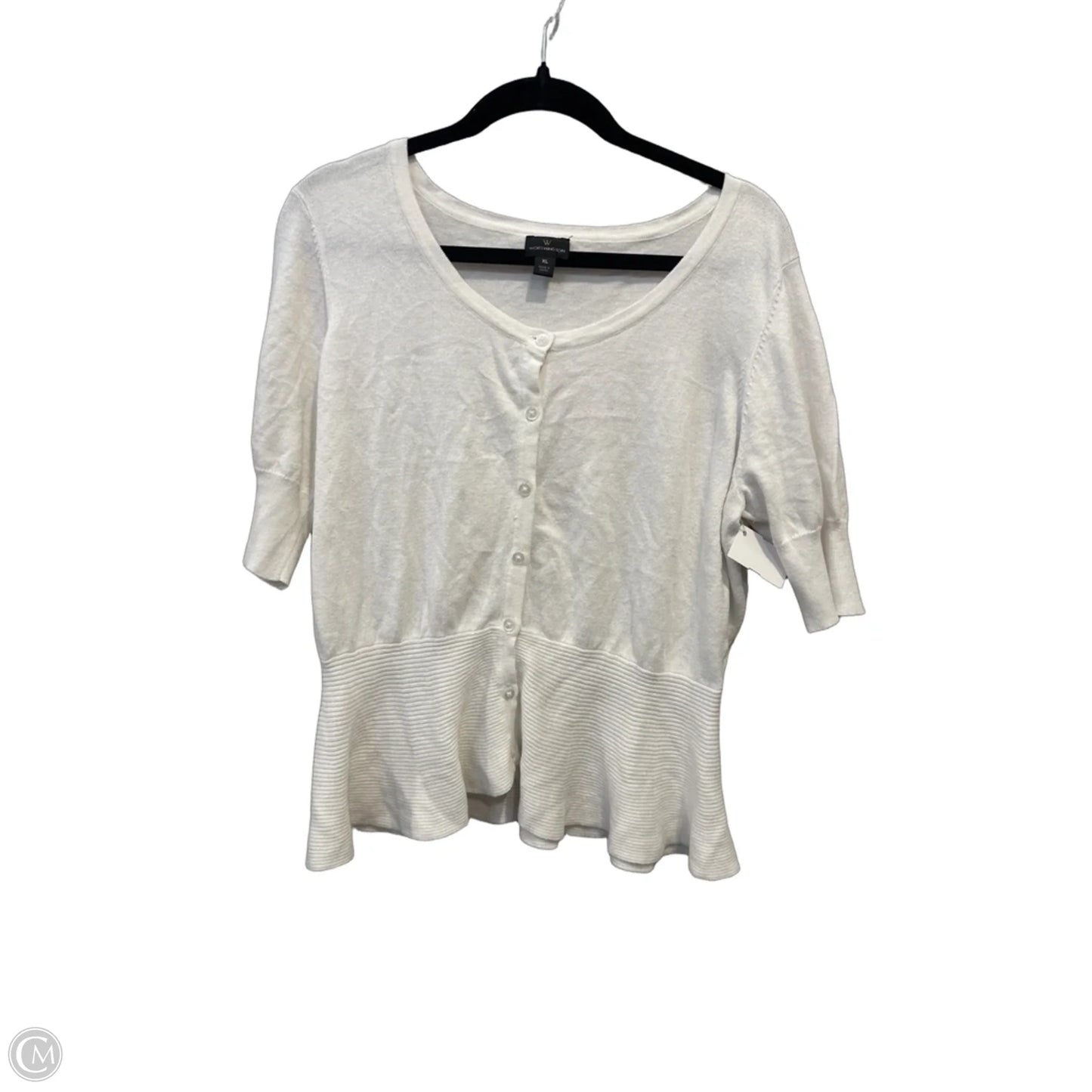 Cardigan By Worthington In White, Size: Xl