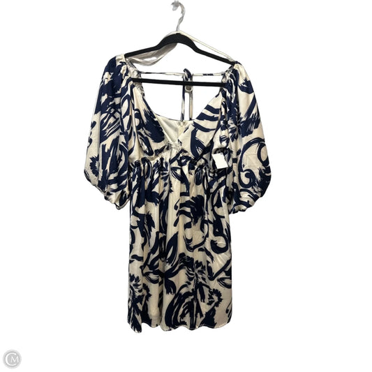 Dress Casual Short By She + Sky In Blue & White, Size: L
