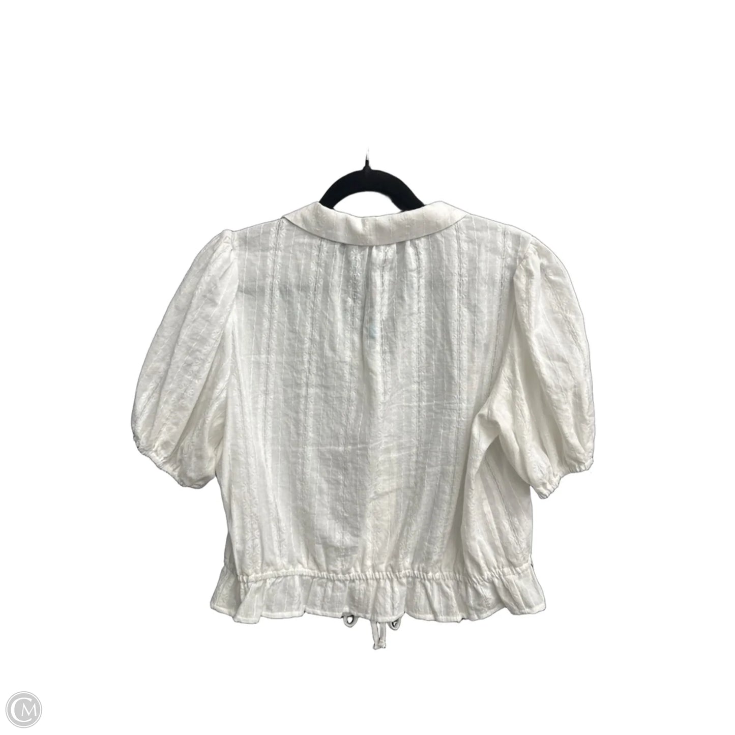 Blouse Short Sleeve By Lc Lauren Conrad In White, Size: L