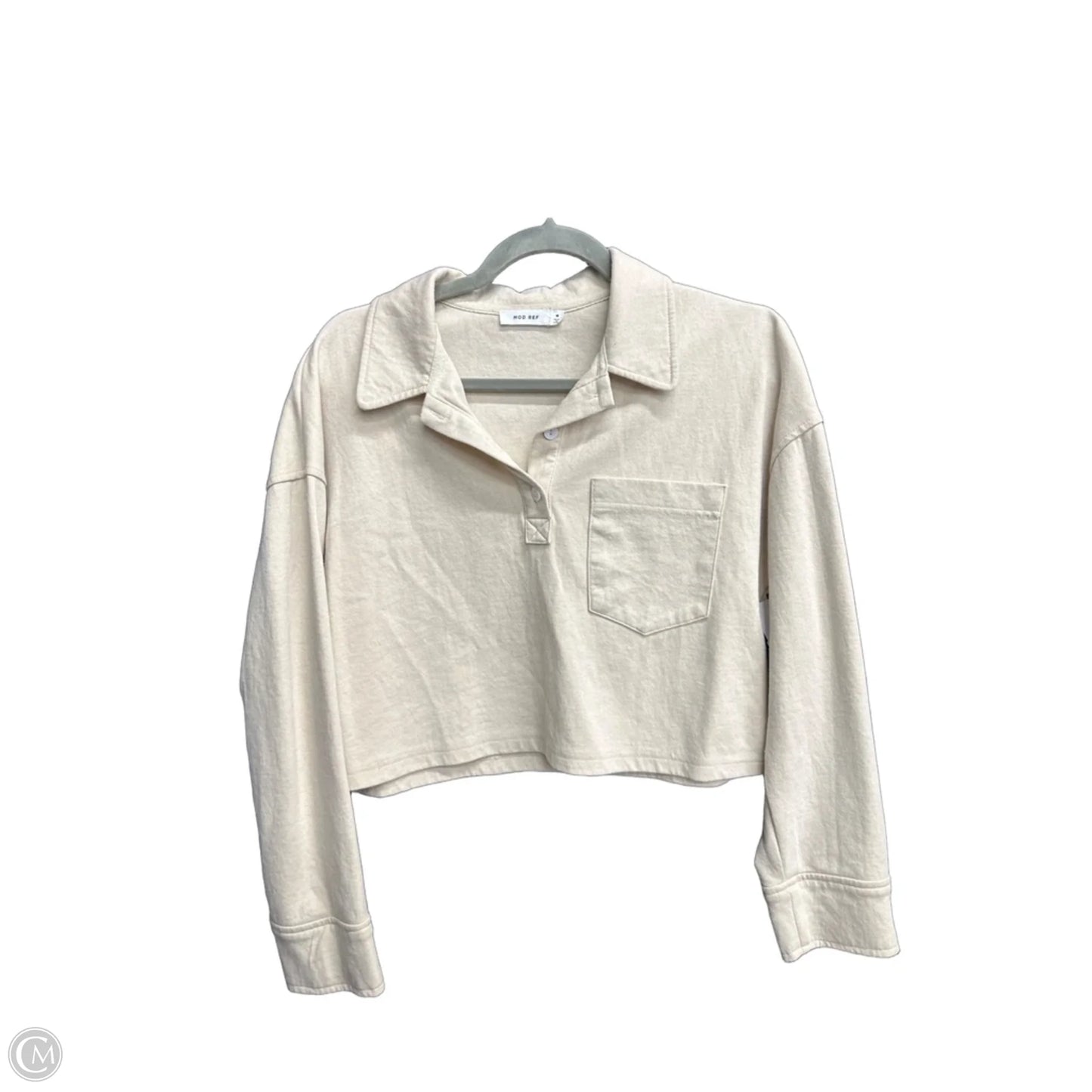 Top Long Sleeve By Mod Ref In Beige, Size: M