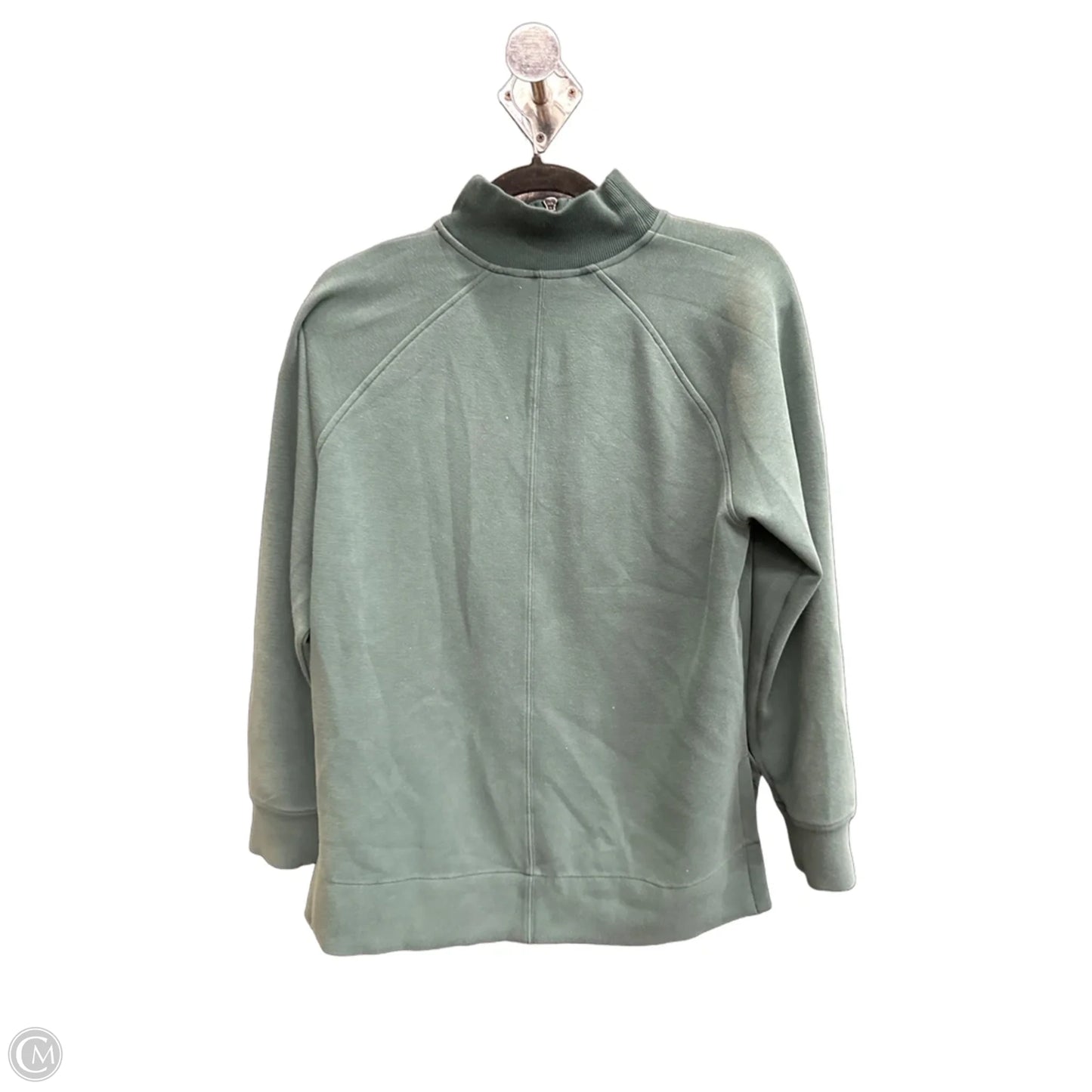 Athletic Top Long Sleeve Collar By Spanx In Green, Size: Xs