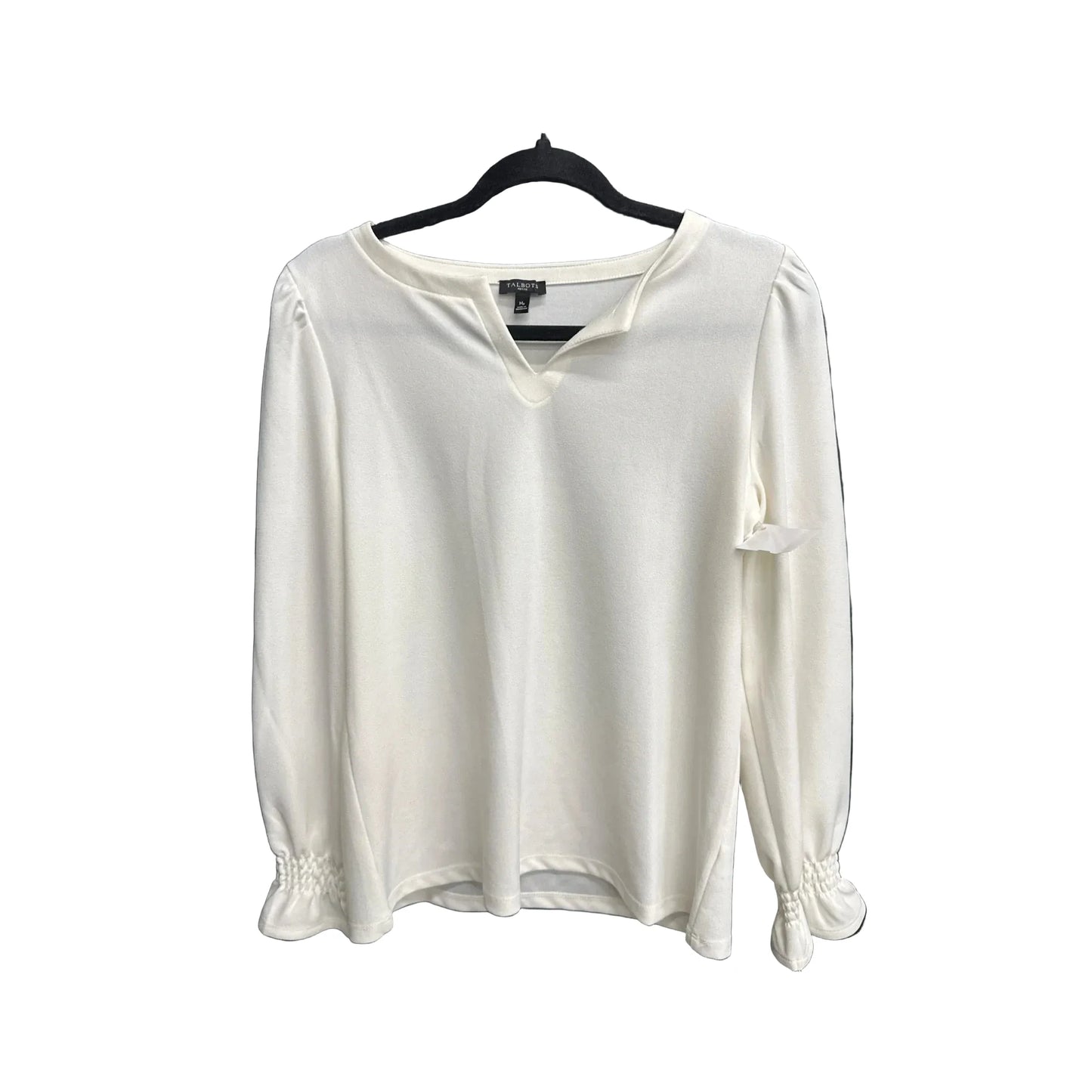 Blouse Long Sleeve By Talbots In White, Size: Mp