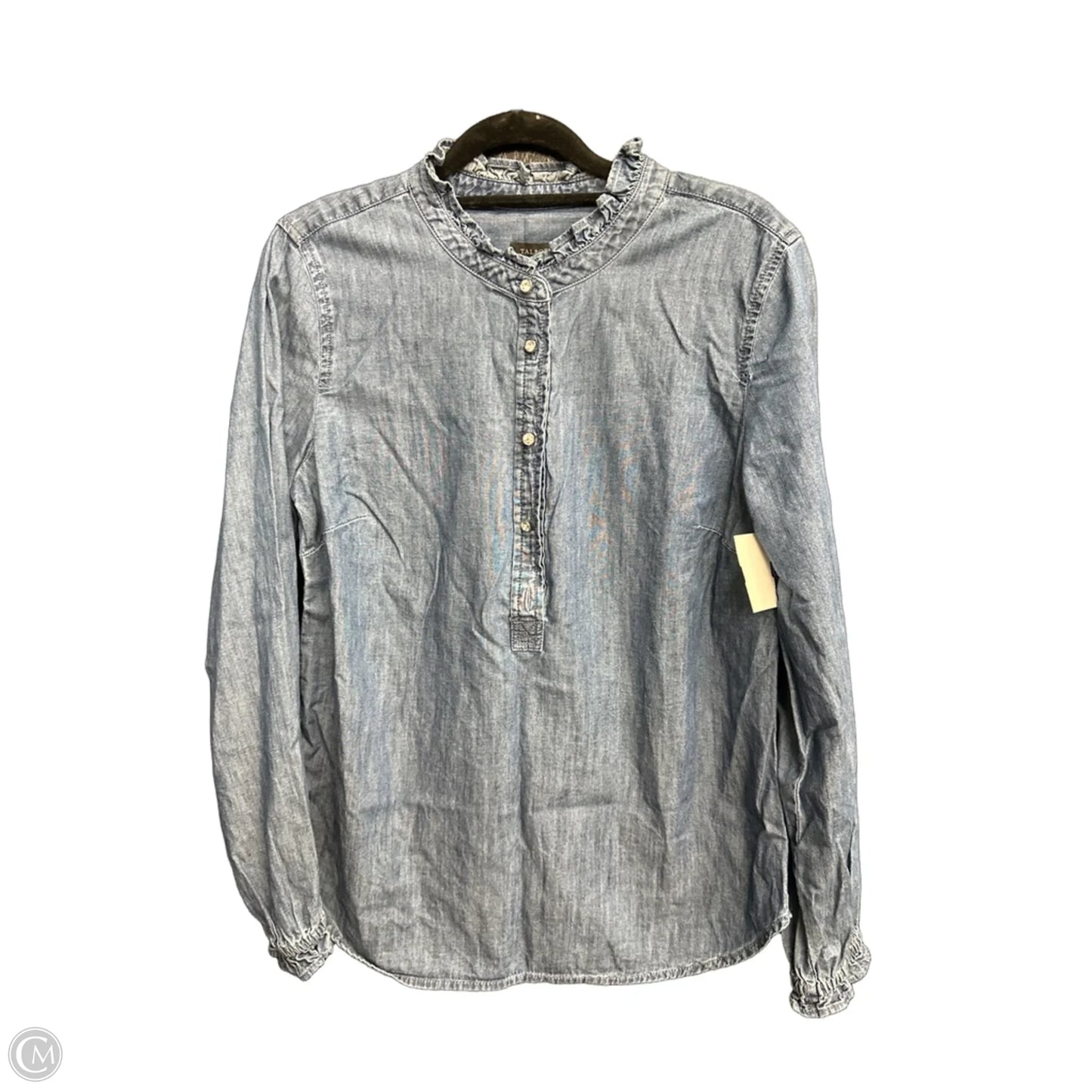 Top Long Sleeve By Talbots In Blue Denim, Size: S
