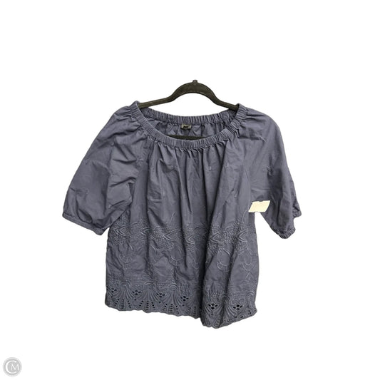 Top Short Sleeve By Talbots In Navy, Size: Mp