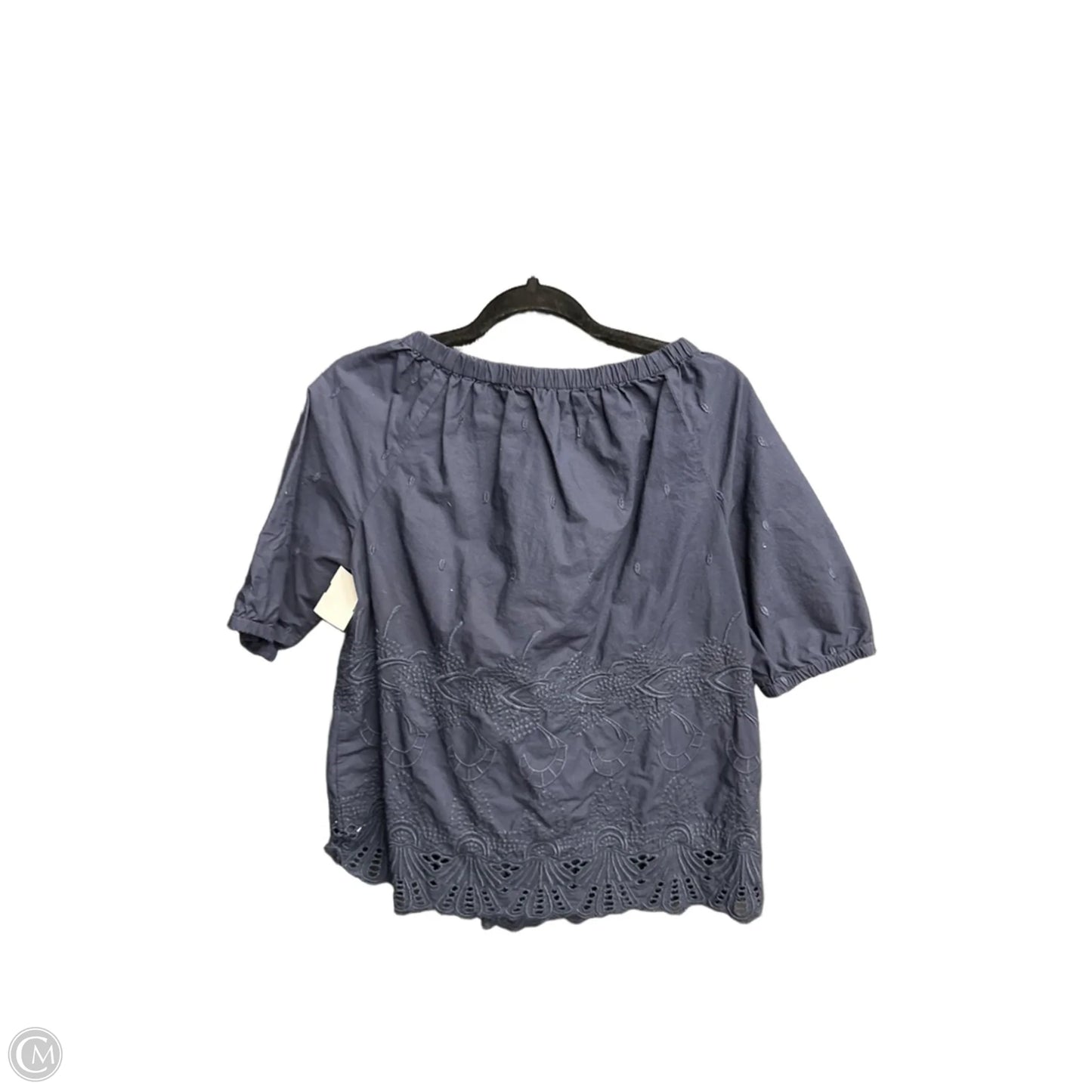 Top Short Sleeve By Talbots In Navy, Size: Mp