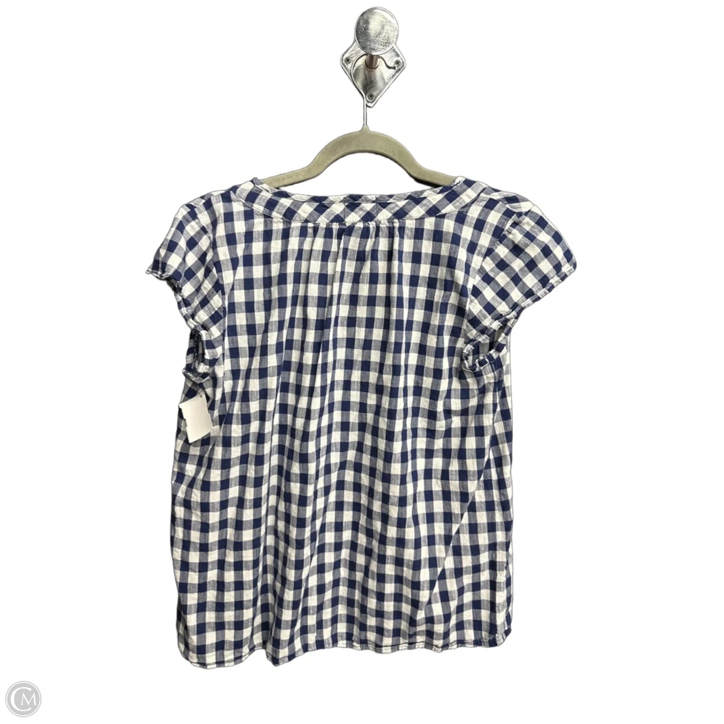 Top Short Sleeve By St Johns Bay In Blue & White, Size: Mp