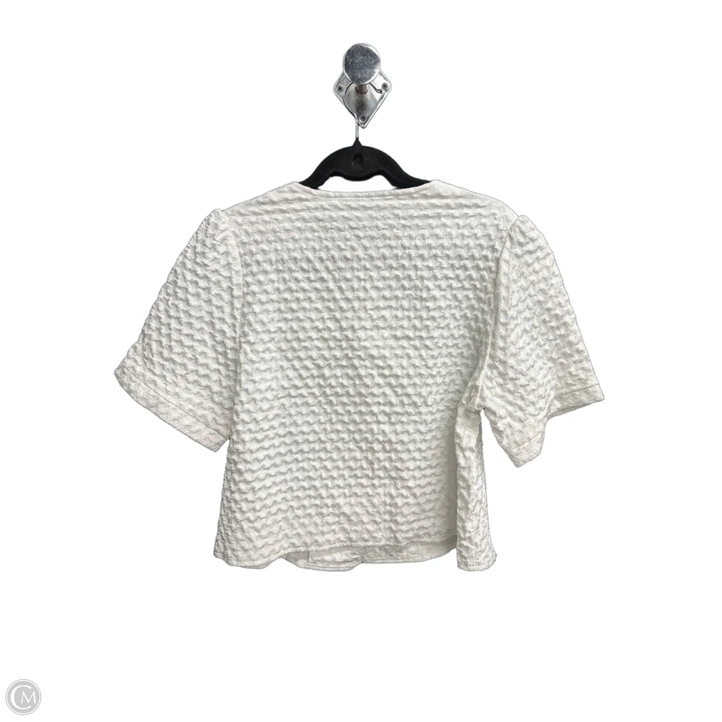 Blouse Short Sleeve By Clothes Mentor In White, Size: Xl